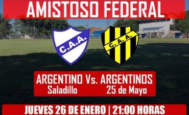 Argentino juega hoy un amistoso en el Adolfo Canteli
