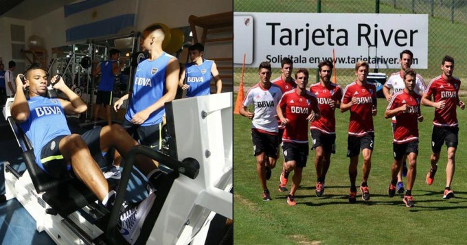 Boca y River comenzaron la pretemporada en Ezeiza