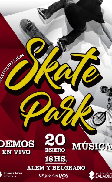 Se inaugura mañana Skate Park  en Alem y Belgrano