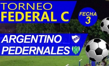 Argentino recibe hoy a Pedernales por la 3° fecha del Torneo Federal C 