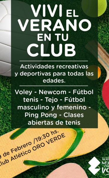 “Viví el Verano en tu club” se traslada al Faustino Mieres