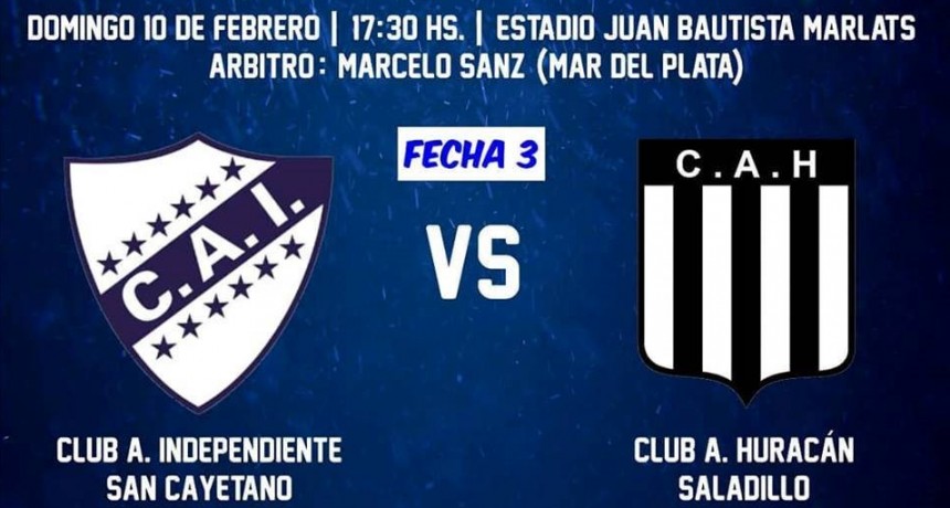 Huracán juega hoy ante Independiente de San Cayetano