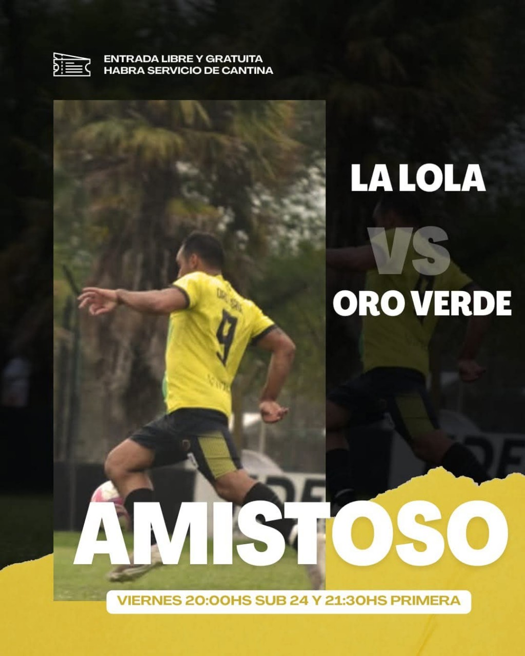 Fútbol: Amistoso entre Oro Verde y La Lola