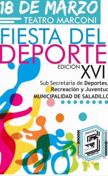 Se realiza este viernes la XVI Fiesta del Deporte 2015 en Saladillo