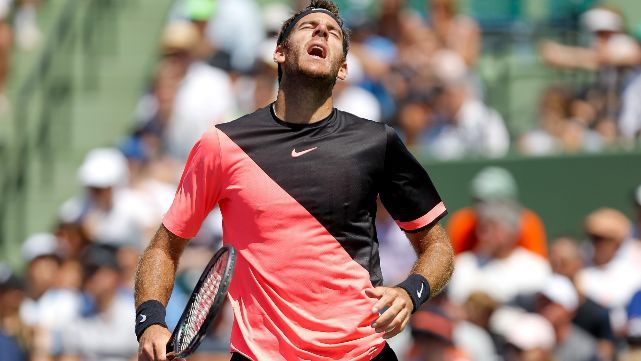 Del Potro perdió con el local Isner y se despidió de Miami