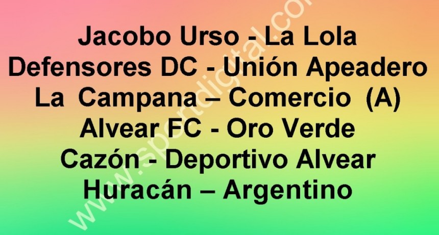 Programa quinta fecha del Torneo de Primera División del Fútbol Oficial