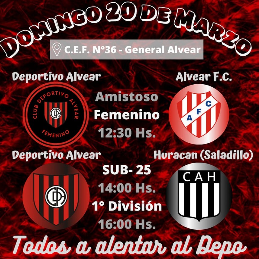 Fútbol: Deportivo Alvear recibe este domingo a Huracán