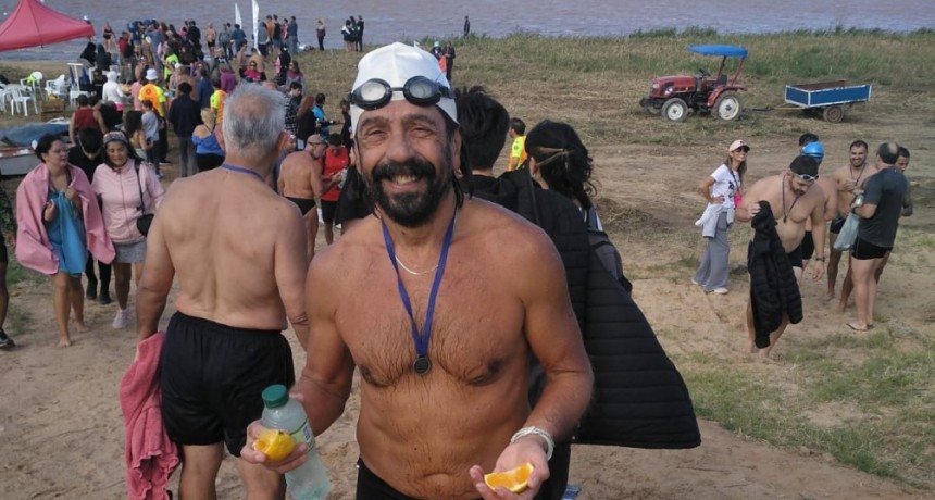 Natación: Eduardo Marchione corrió en Aguas Abiertas en Ramallo