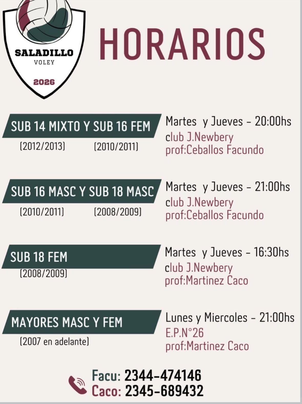 Saladillo: Comenzaron los entrenamientos de Voley