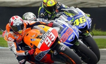 M&aacute;rquez, Rossi y Lorenzo en primera fila en Termas de R&iacute;o Hondo