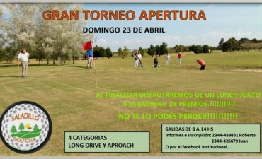 Comienza el Torneo Apertura en el Saladillo Golf club