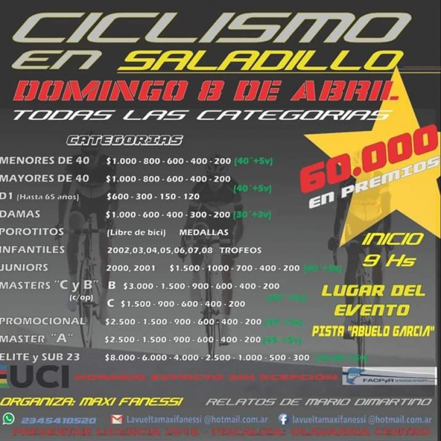 Suspendido: Vuelven las competencias al circuito “Jorge Abuelo García”