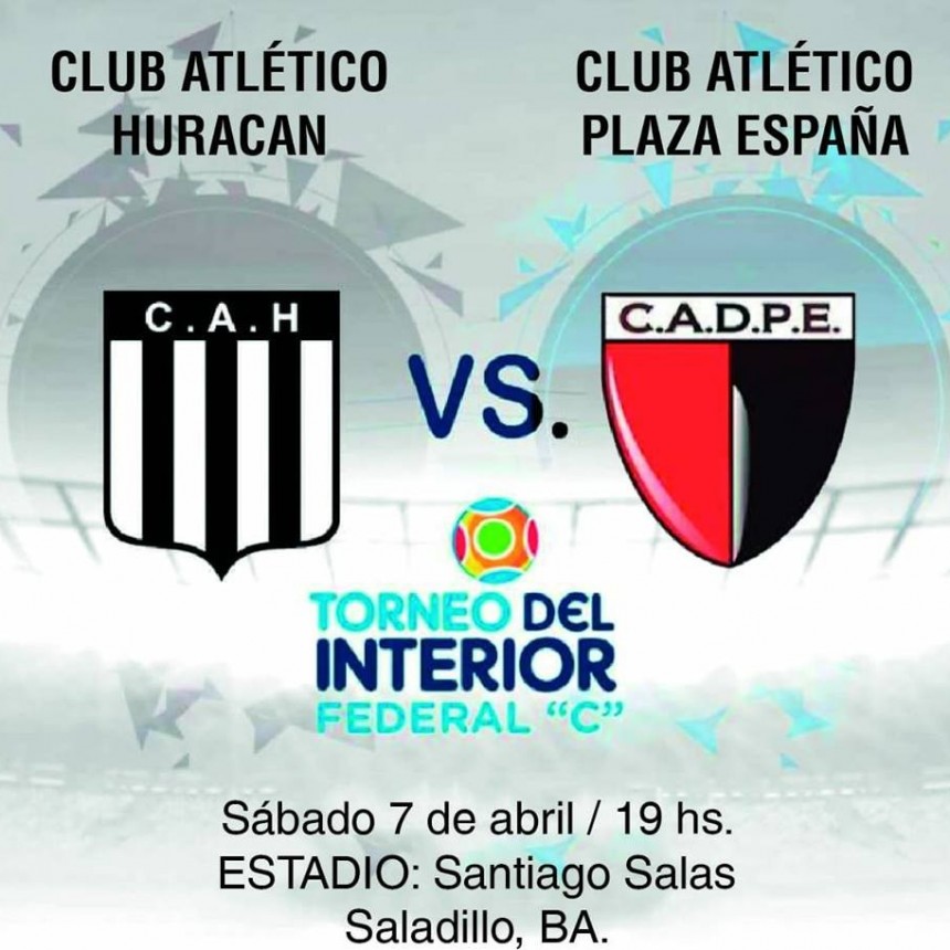 Huracán juega hoy ante Plaza España por el Federal C