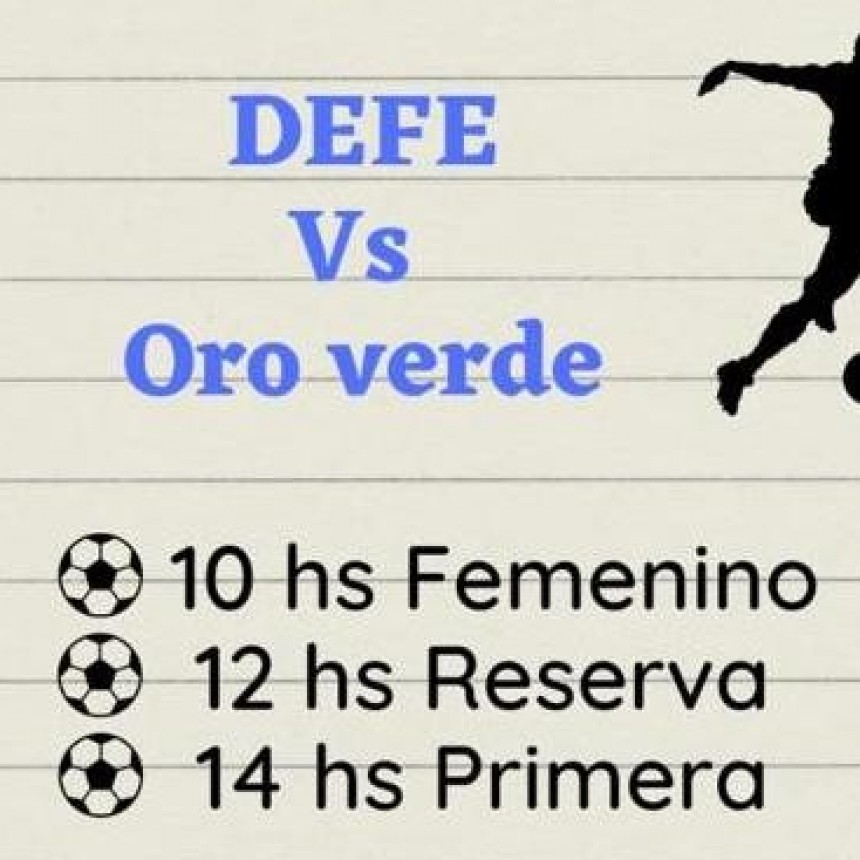 Defensores DC recibe a Oro Verde desde las 14 en el Joaquín Benítez