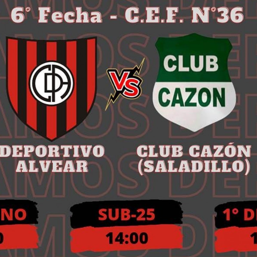 Fútbol: Deportivo Alvear recibe este domingo a Deportivo Cazón