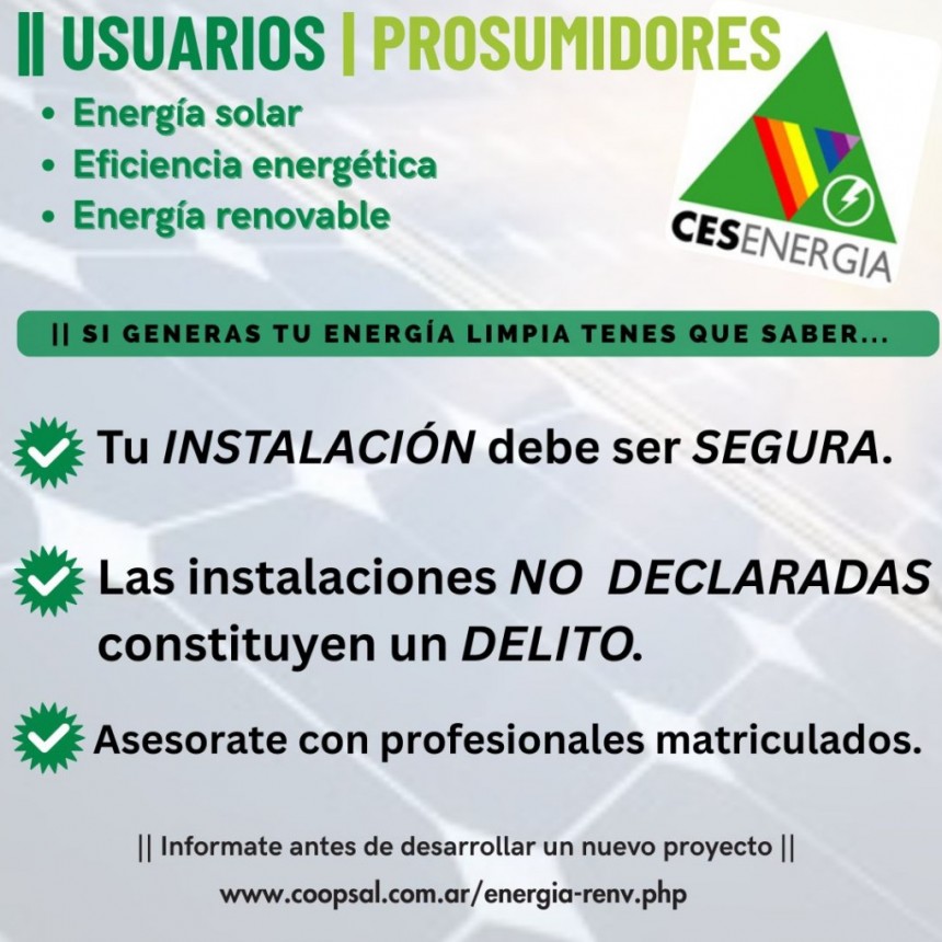 SI GENERAS ENERGÍA LIMPIA TENES QUE SABER... 