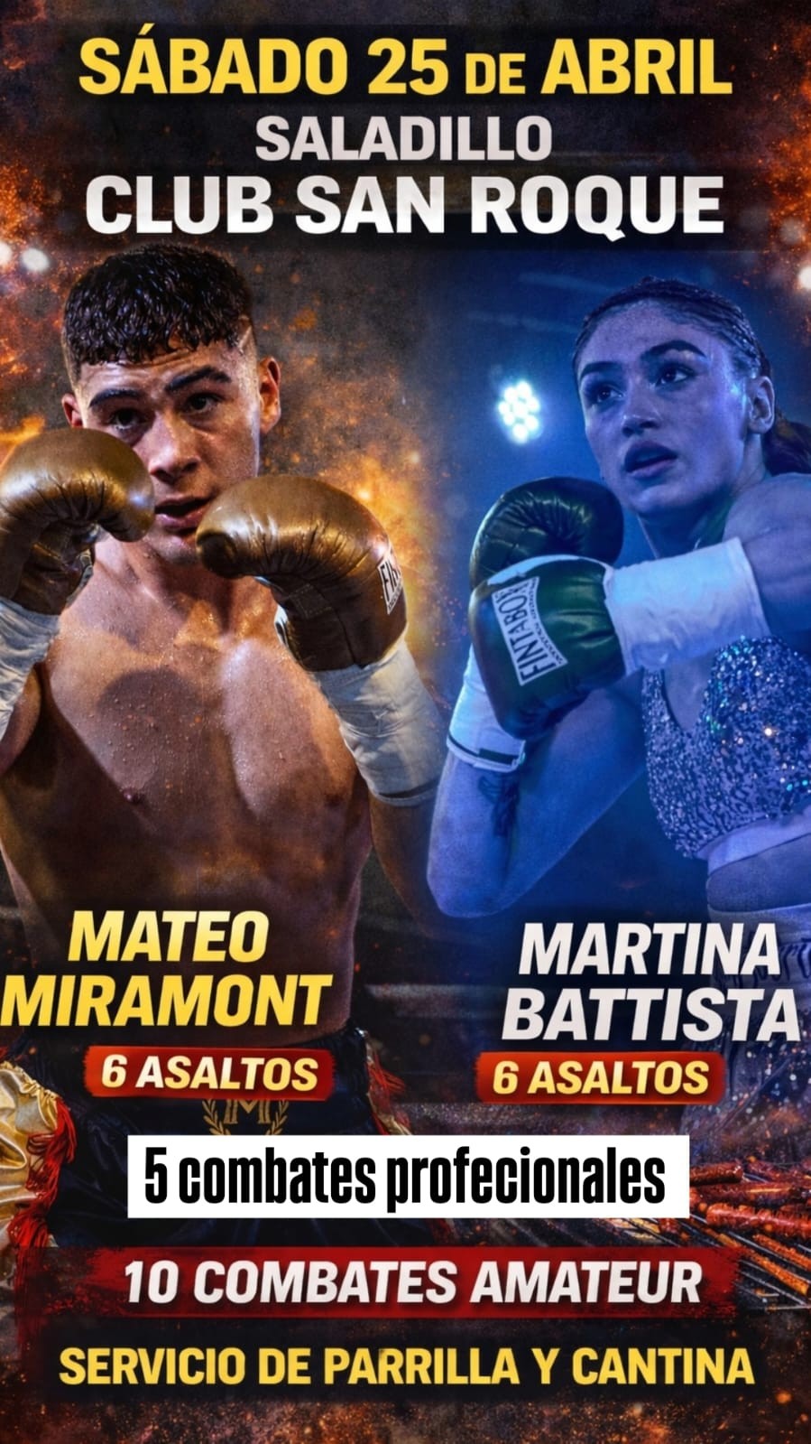 Box en Saladillo: Peleas profesionales y amateurs con p&uacute;giles locales y de toda la regi&oacute;n