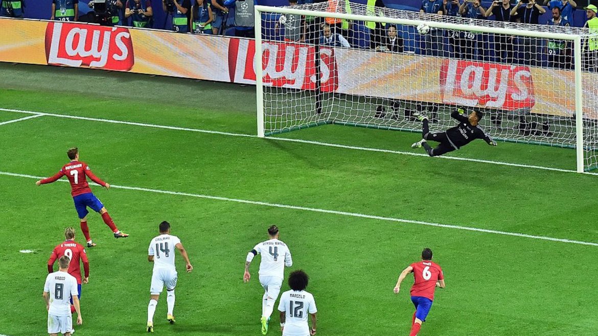 Griezmann tuvo el 1-1, pero su remate de penal dio en el travesa&ntilde;o