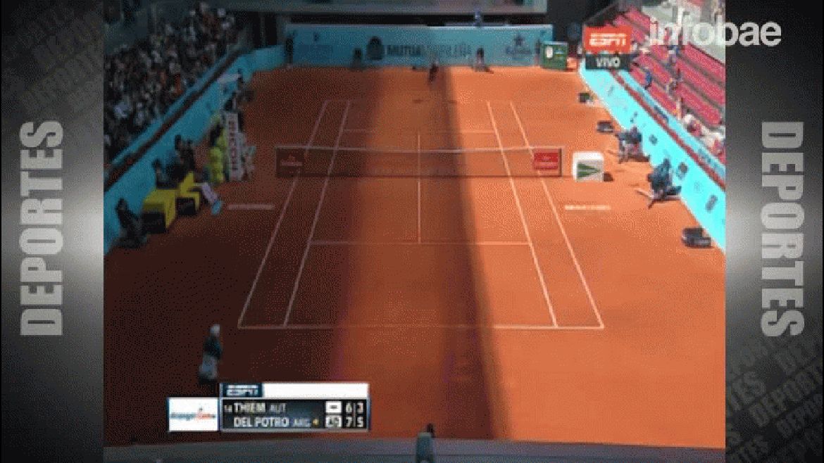 La emoci&oacute;n de Del Potro tras ganarle a un Top 15 en Madrid