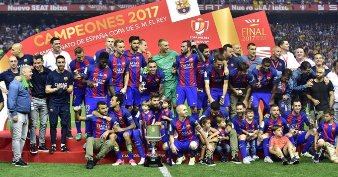 Con gol de Messi, el Barsa se coronó tricampeón de la Copa del Rey