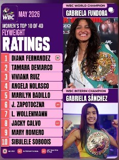 Tamara Demarco en el Top Ten del Boxeo Mundial