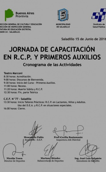 Jornada de Capacitaci&oacute;n en RCP y Primeros Auxilios