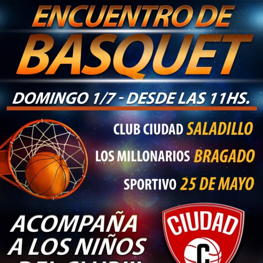 Encuentro de Minibasquet en el club Ciudad