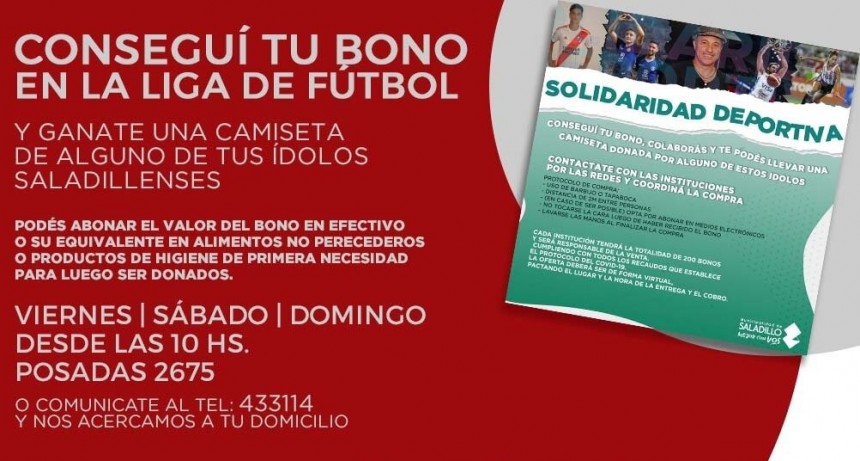 Colecta Solidaria Liga de Fútbol de Saladillo