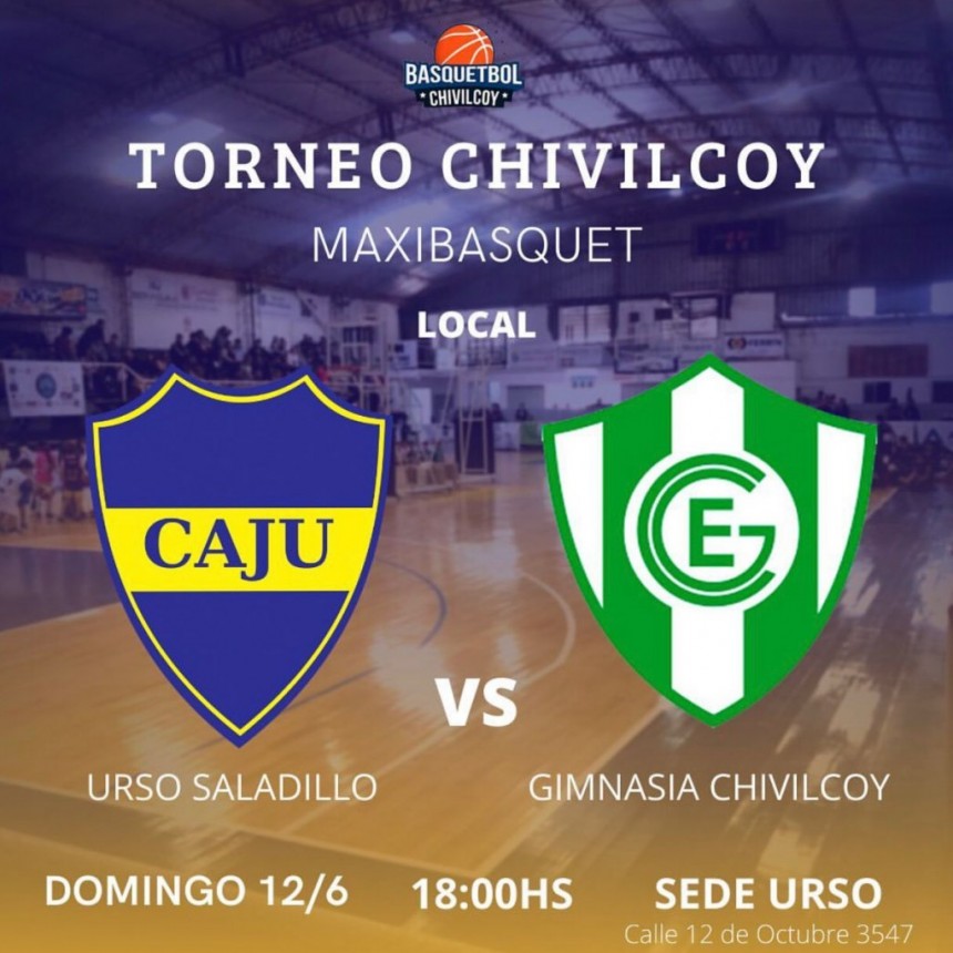 Maxibasquet: Urso Básquet recibe a Gimnasia de Chivilcoy 