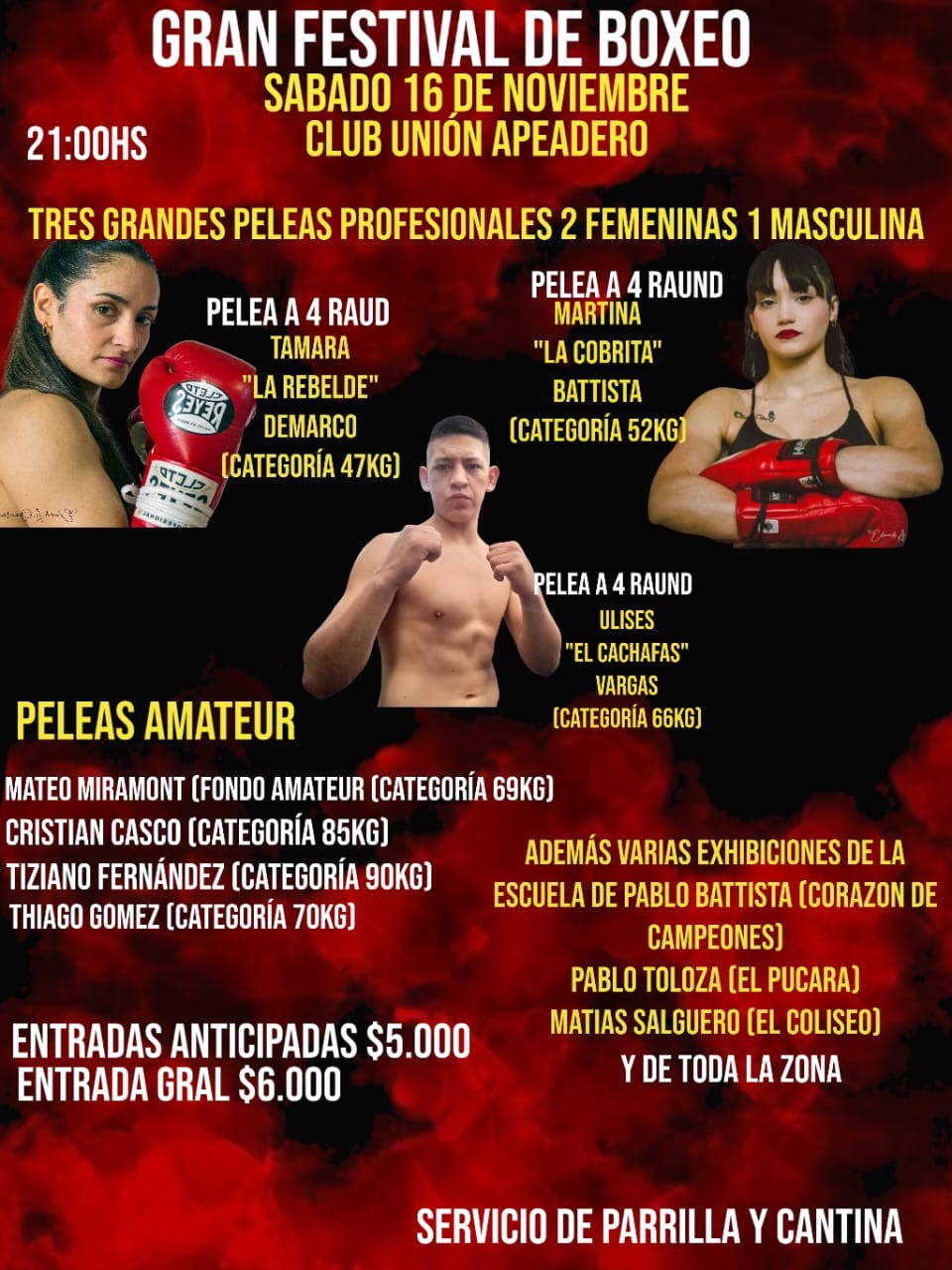  GRAN VELADA DE BOX: Este sábado 7 de junio en el San Roque de Saladillo