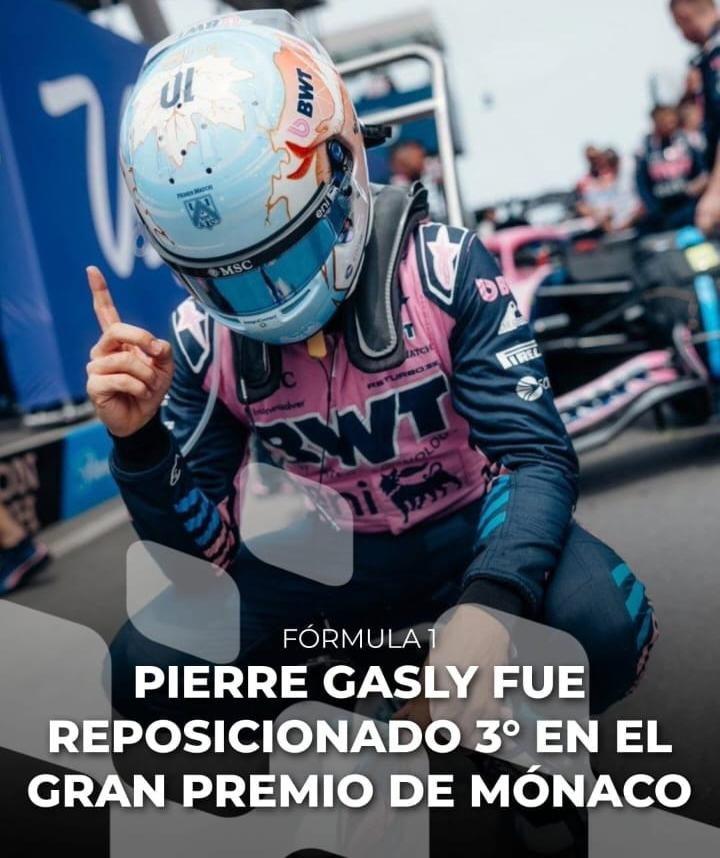 F1: Se confirm&oacute; el podio para  Alpine y Gasly en M&oacute;naco