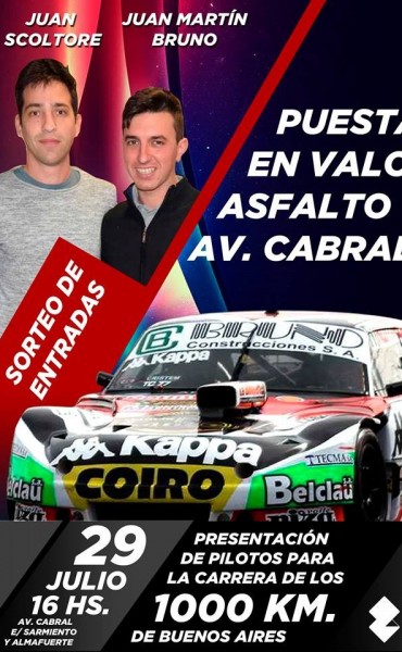 Bruno y Scoltore presentan los “1000 Km del TC” en Saladillo