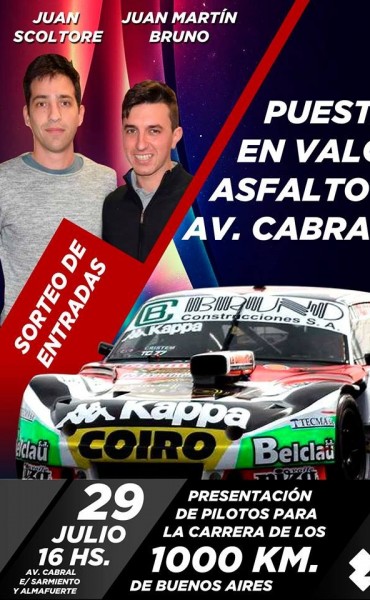 Se presenta hoy el binomio saladillense para los “1000 km de Buenos Aires”