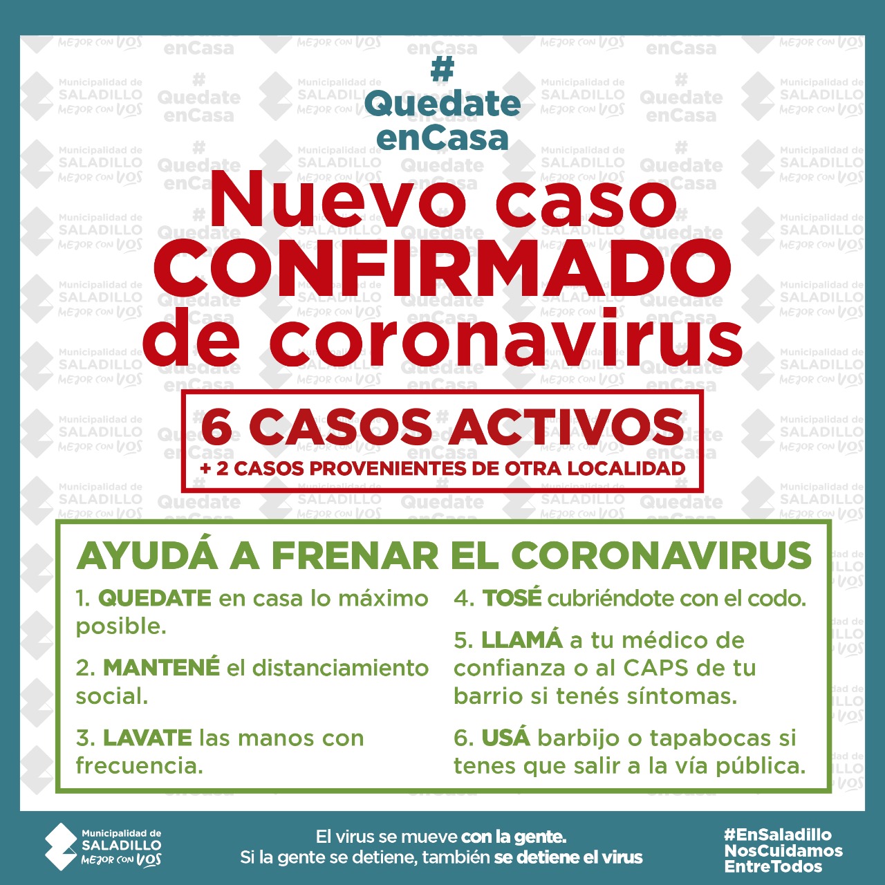 SITUACIÓN EPIDEMIOLÓGICA EN SALADILLO, ARGENTINA Y EL MUNDO al 23/07