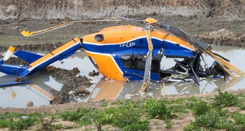 Cayó un helicóptero en Don Torcuato con cinco personas a bordo  