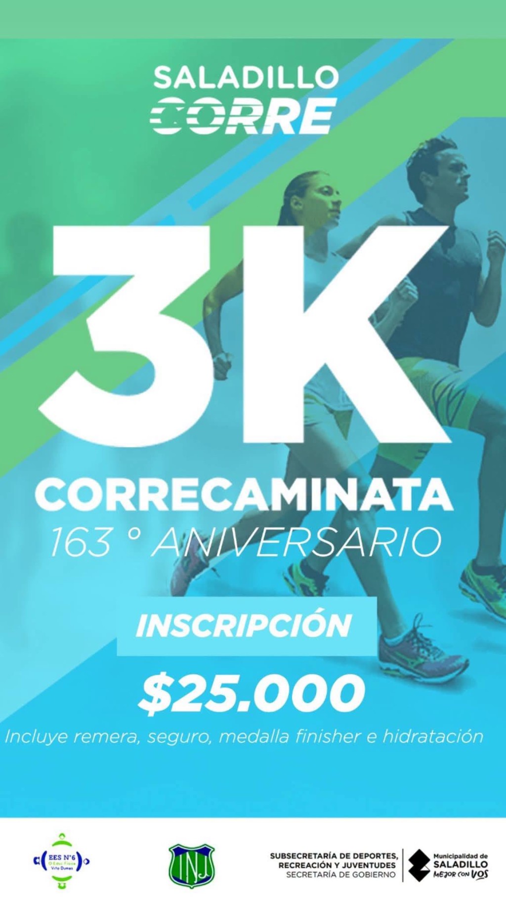 Este domingo: &iexcl;Saladillo Corre! 