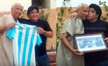 Diego Maradona se encontr&oacute; con el &aacute;rbitro de "la Mano de Dios"
