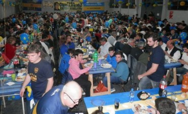 La peña boquense Guillermo Barros Schelotto festejo su primer año en Saladillo