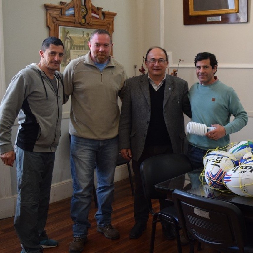 Salomón  y Mendez se reunieron con autoridades del Saladillo Rugby Club