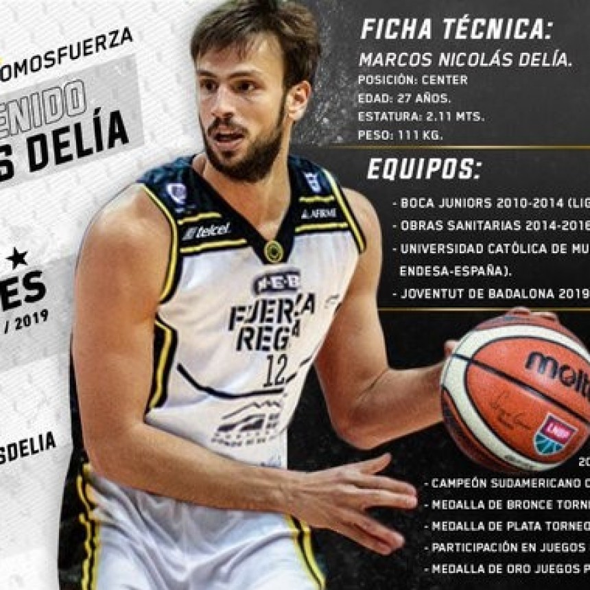 Marcos Delía continuará su carrera en el Fuerza Regia de México