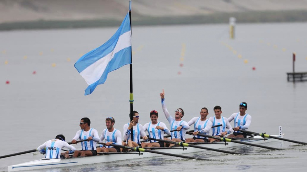 El equipo masculino de ocho remos aportó el 23er oro para la Argentina