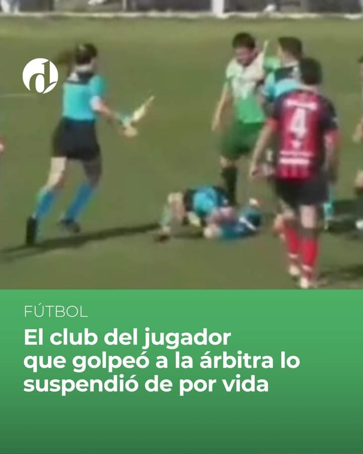 El jugador que agredio al abitro fue expulsado de por vida