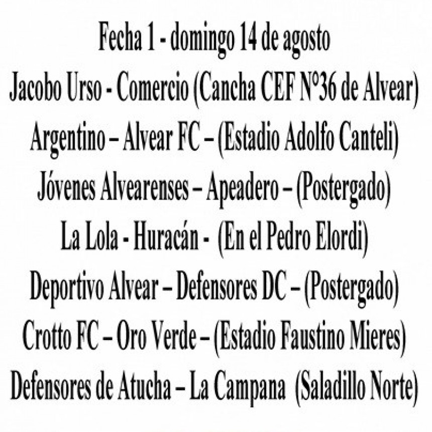 Fútbol: Se inicia el Torneo Clausura Julio Jorge “Vasco” Olarticoechea 
