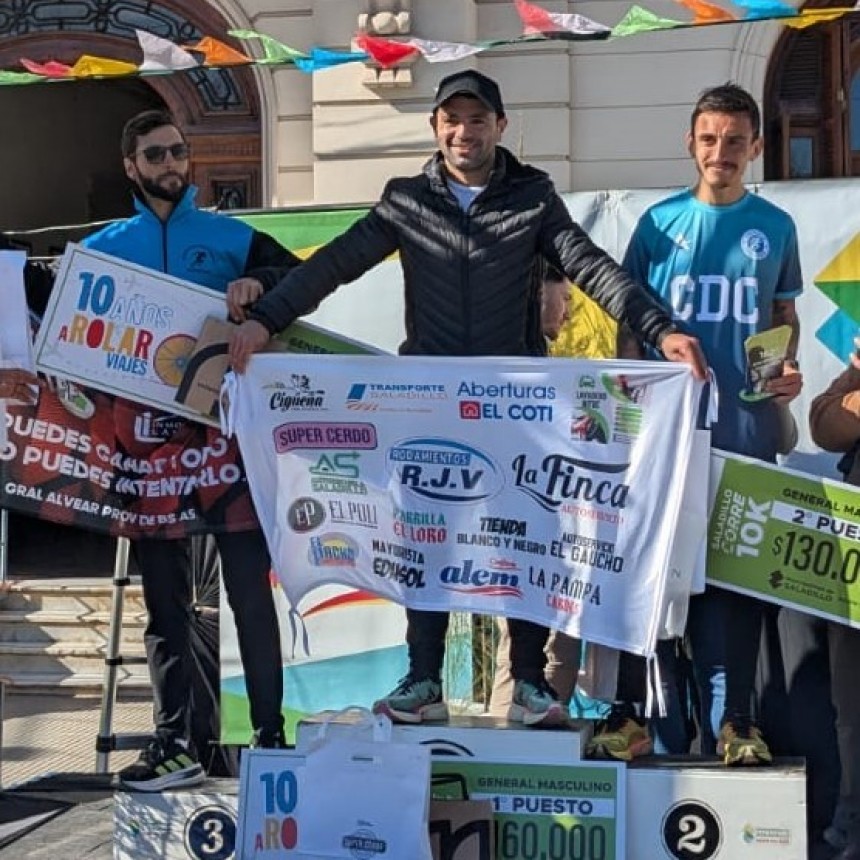 Ezequiel Aguilera ganó los 10K del Aniversario de Saladillo 