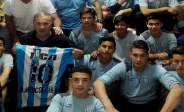 El Vasco Olarticoechea estuvo de visita en el complejo de Racing
