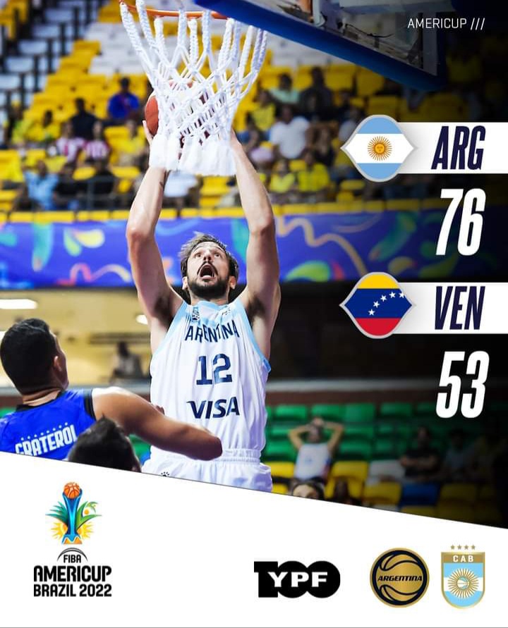 Basquet: Gran victoria de Argentina ante Venezuela 