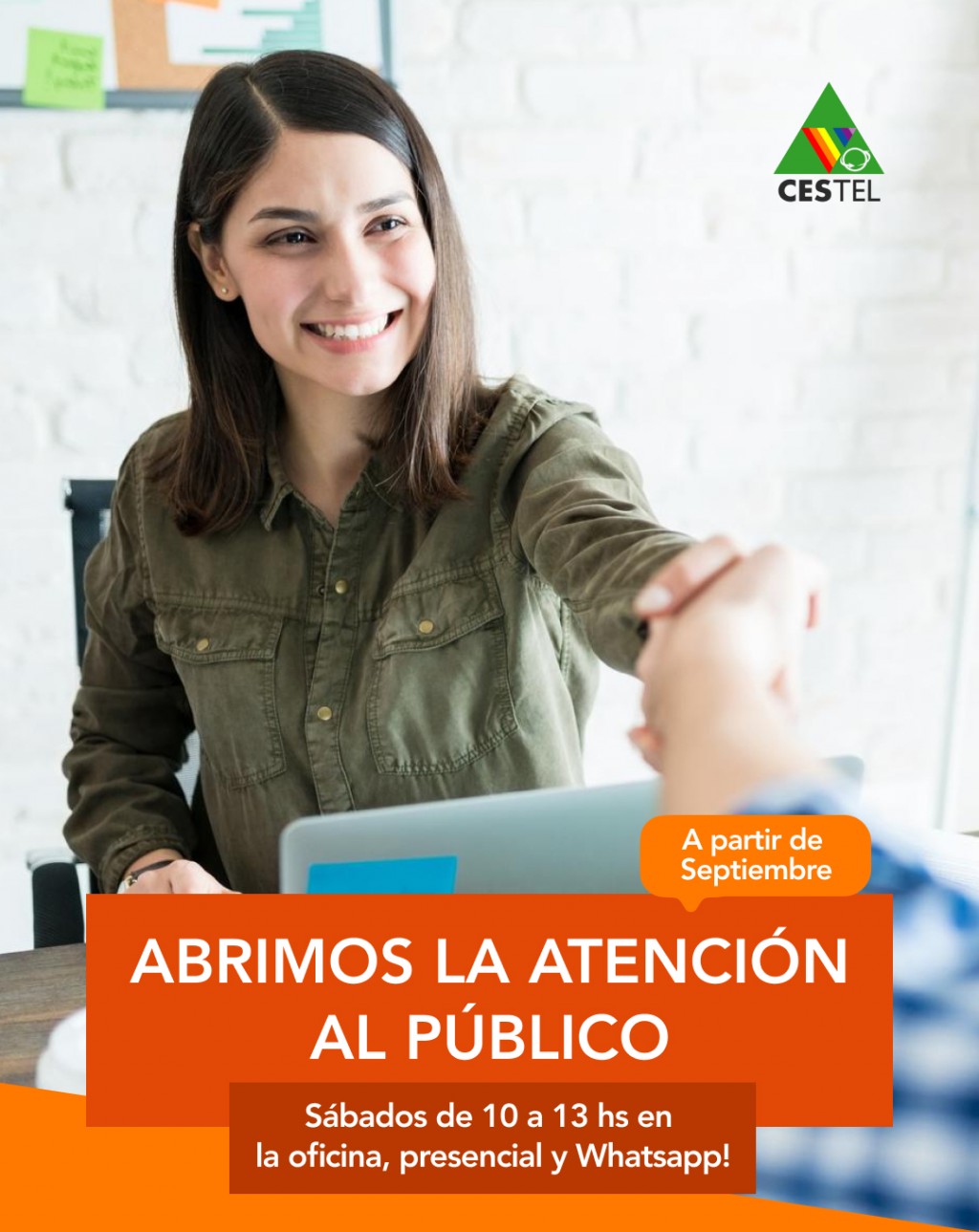 En Cestel también te atendemos los sábados de 10 a 13 hs