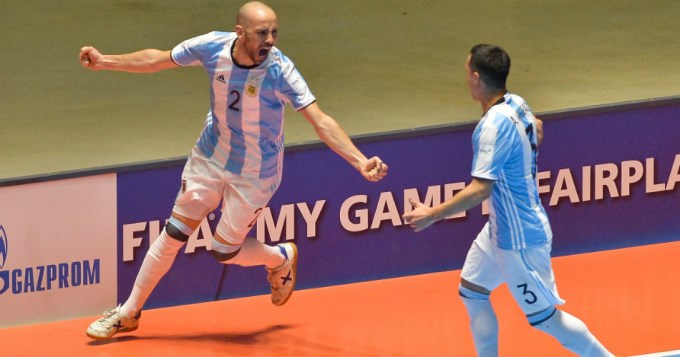 Argentina campeon mundial en el Futsal. Le ganó a Rusia 5/4