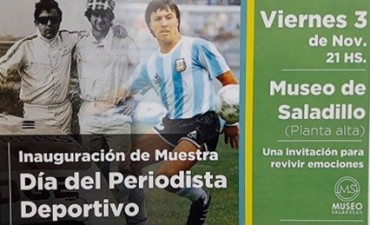 Muestra de Fotos y objetos por el Día del Periodista Deportivo en Saladillo