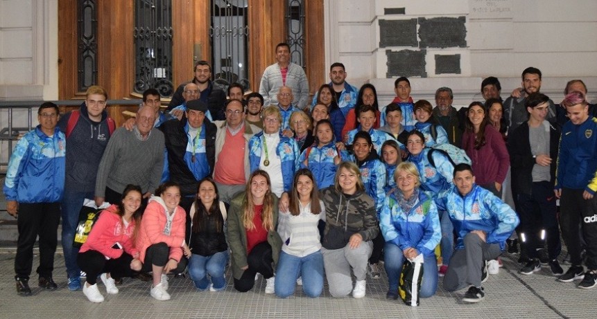 José Luis Salomón recibió a la delegación que viajó a Mar del Plata